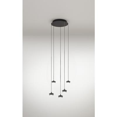 SOSPENSIONE 5 LUCE COL.NERO